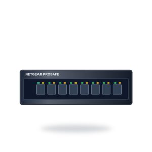 NETGEAR 8-Port Gigabit Ethernet Plus Switch GS308E Smart Managed Desktop or Wall Mount Metal Housing